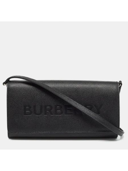 Bolso cruzado de cuero Burberry Vintage negro