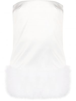 Mini-abito con piume 16arlington bianco