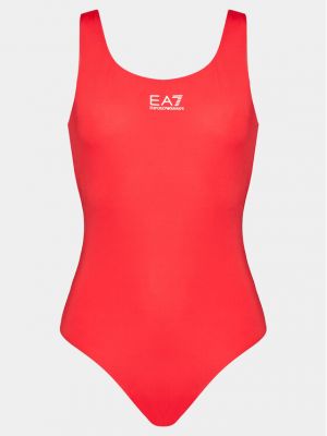Vientisas maudymosi kostiumėlis Ea7 Emporio Armani raudona