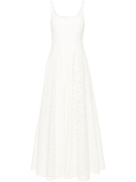 Макси рокля с дантела Alberta Ferretti бяло