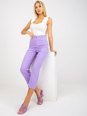 Klasické nohavice Fashionhunters fialová