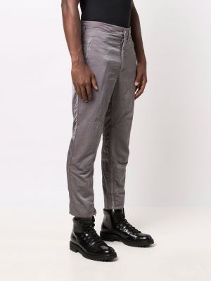Spodnie slim fit drapowane Jil Sander szare