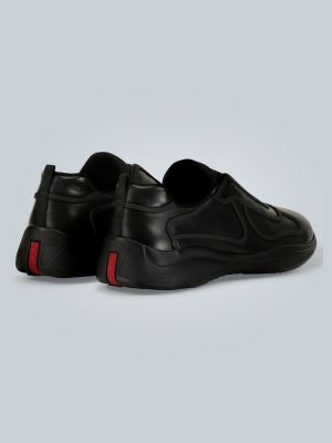 Sneakerși din piele Prada negru