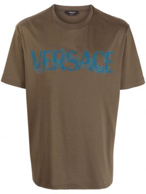 T-krekls ar apdruku Versace zaļš