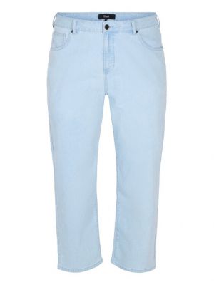 Priliehavé džínsy s rovným strihom Zizzi modrá