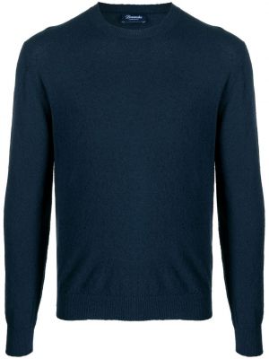 Плетен пуловер Drumohr синьо
