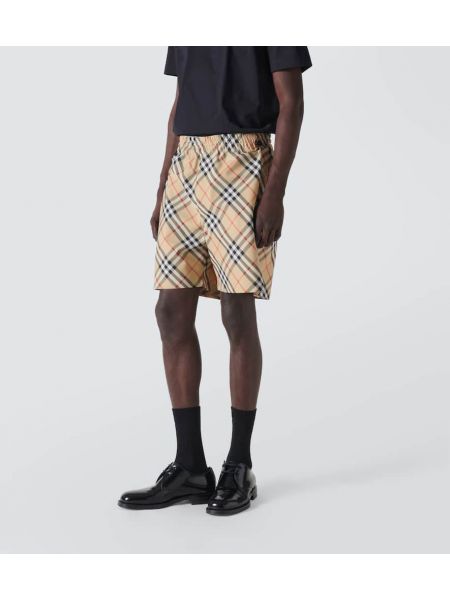 Bermuda kratke hlače s karirastim vzorcem Burberry bež