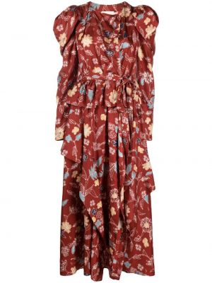 Trykt floral dress Ulla Johnson rød