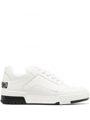 Hímzett sneakers Moschino fehér