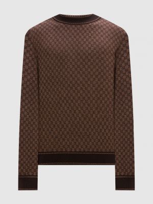 Шерстяной свитер Balmain коричневый