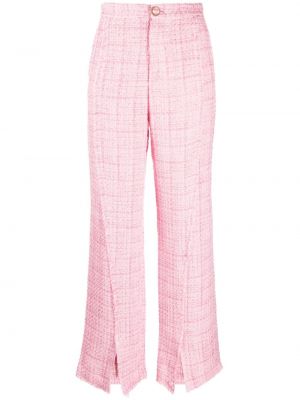Pantaloni in tweed Gcds rosa
