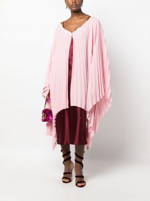 Sukienka plisowana Styland różowa