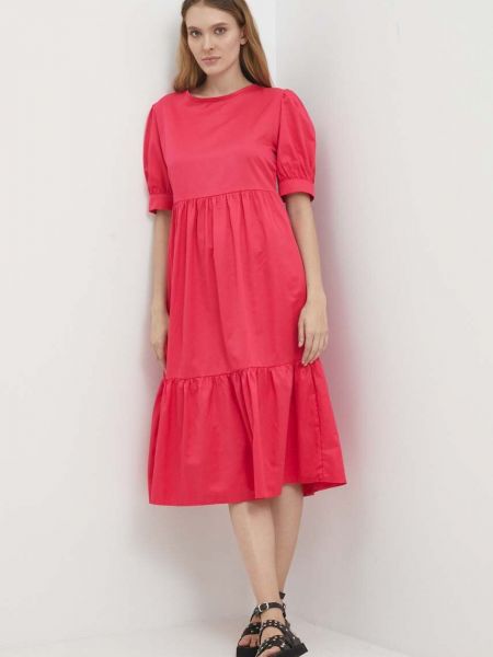 Sukienka mini bawełniana Answear Lab różowa