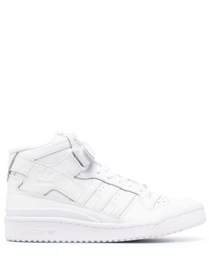 Βαμβακερά ριγέ sneakers με κέντημα Adidas Forum λευκό