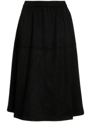 Plisované midi sukně Tout A Coup černé