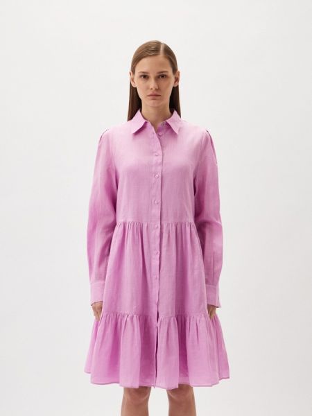 Платье-рубашка Boss фиолетовое