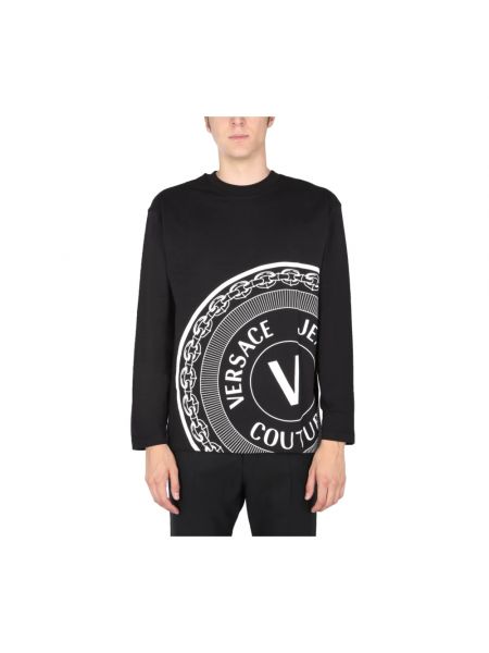 T-shirt mit rundem ausschnitt Versace Jeans Couture schwarz
