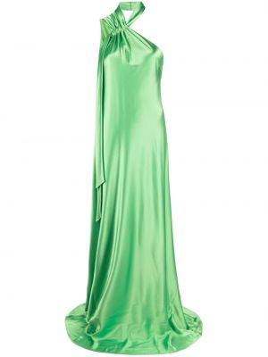 Вечерна рокля с драперии Galvan London зелено