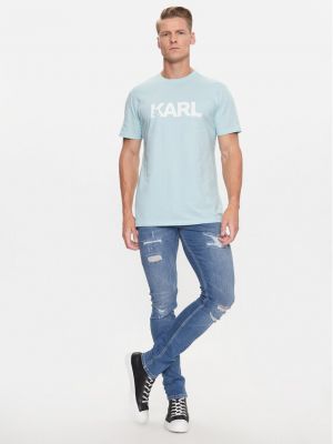 Priliehavé skinny fit džínsy Karl Lagerfeld Jeans modrá