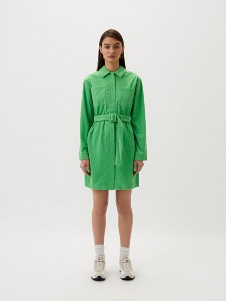 Платье-рубашка 6pm зеленое