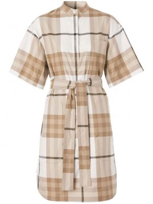 Sjekket dress Burberry hvit