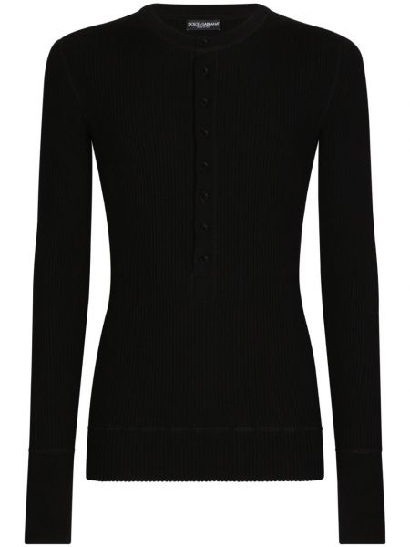 Vilnonis megztinis Dolce & Gabbana juoda