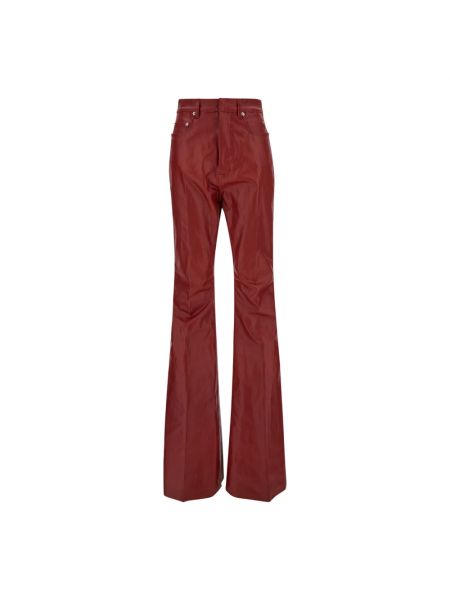 Pantalon taille haute Rick Owens rouge
