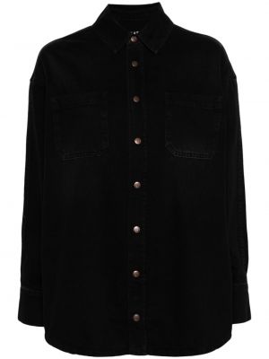 Bavlněná košile Ksubi černá