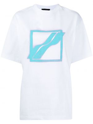 Camiseta con estampado We11done blanco