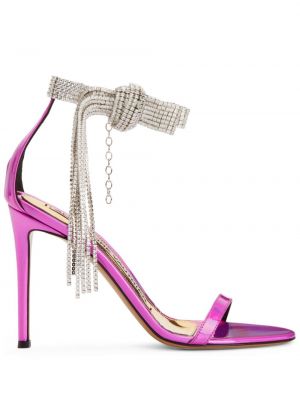 Sandale mit kristallen Alexandre Vauthier pink