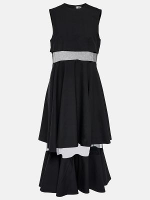 Шерстяное платье миди Noir Kei Ninomiya черное