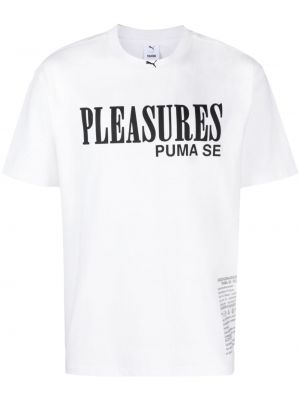 T-shirt aus baumwoll Puma weiß