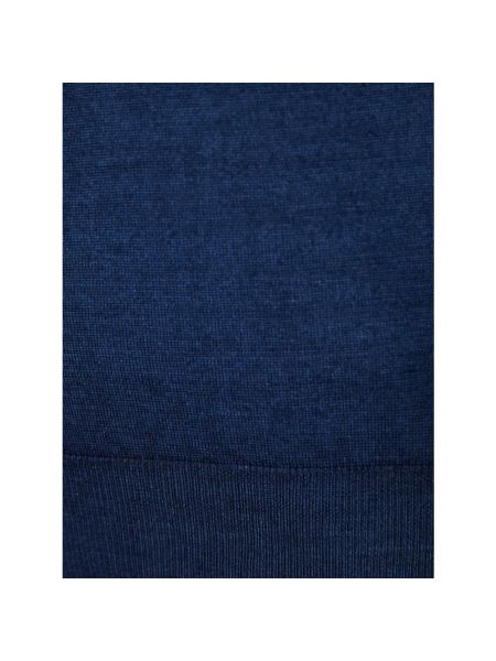 Polo de lana de seda Canali azul