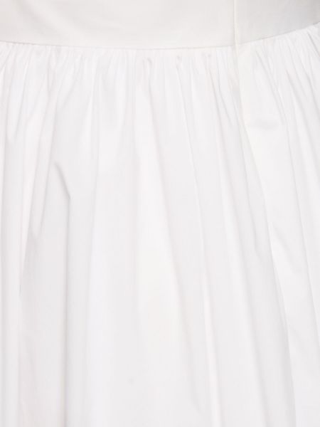 Βαμβακερή μini φόρεμα με φουσκωτα μανικια Rotate λευκό