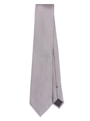 Cravatta di seta con stampa Tom Ford grigio