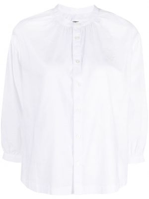 Bombažna bluza z vezenjem Chocoolate bela