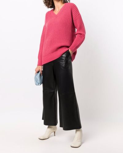 Jersey de cachemir con escote v de tela jersey Incentive! Cashmere rosa