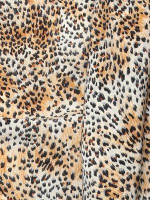 Леопардовая юбка миди с принтом Céline