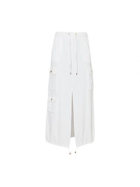 Spódnica cargo z kieszeniami w jednolitym kolorze Liu Jo biała