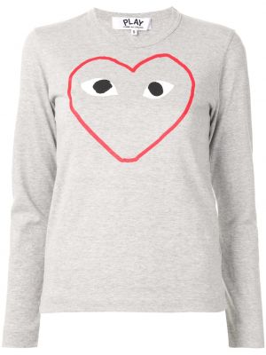 Top con stampa Comme Des Garçons Play grigio