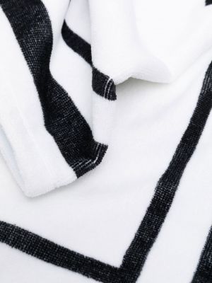 Kokvilnas peldmētelis ar apdruku Dolce & Gabbana balts