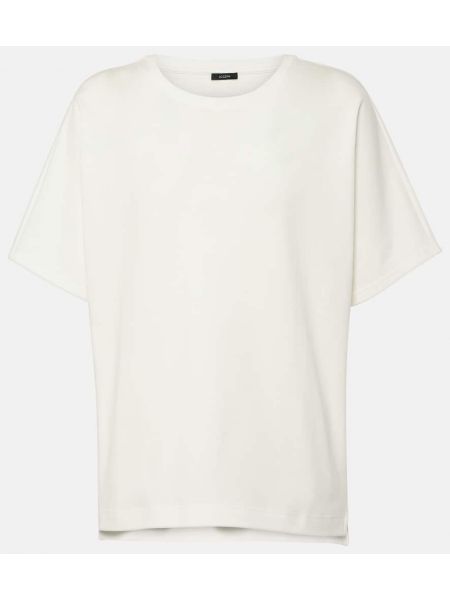 Βαμβακερή μπλούζα από ζέρσεϋ Joseph λευκό