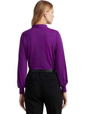 Блузка из джерси Lauren Ralph Lauren фиолетовая