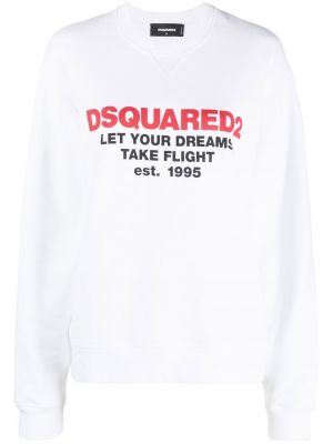 Trykt sweatshirt Dsquared2 hvit