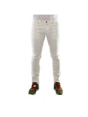 Białe jeansy skinny slim fit Zanone