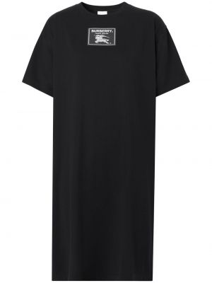 Βαμβακερή φόρεμα Burberry μαύρο