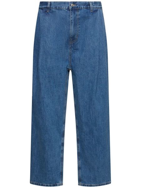 Voľné bavlnené džínsy The Frankie Shop modrá