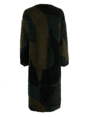 Płaszcz z nadrukiem w abstrakcyjne wzory Mame Kurogouchi