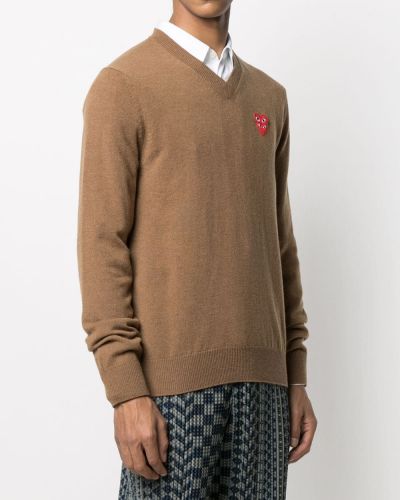 Sweter Comme Des Garcons Play brązowy