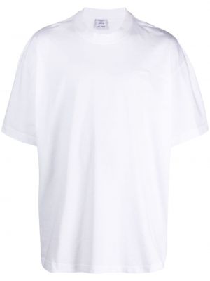 Haftowana koszulka oversize Vetements biała